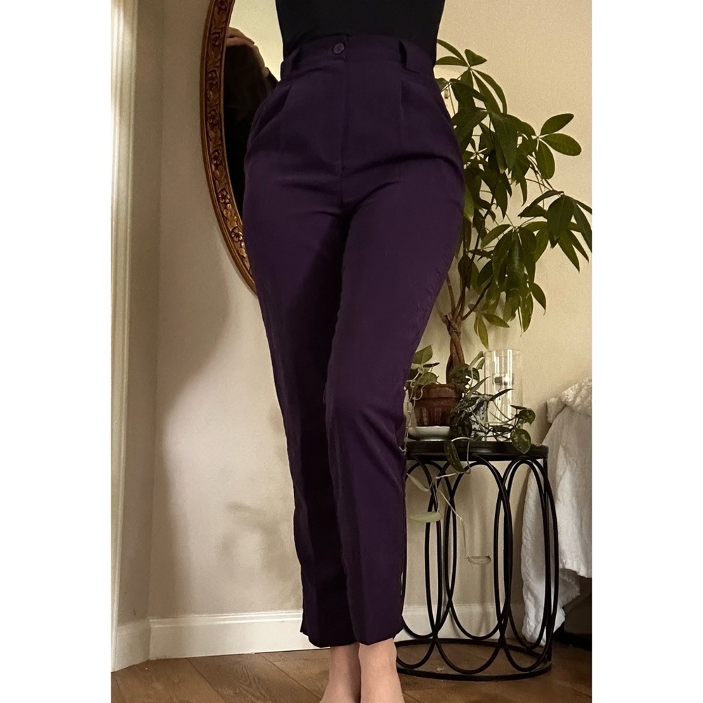 American Apparel POLY PLEATED STRAIGHT LEG PANT